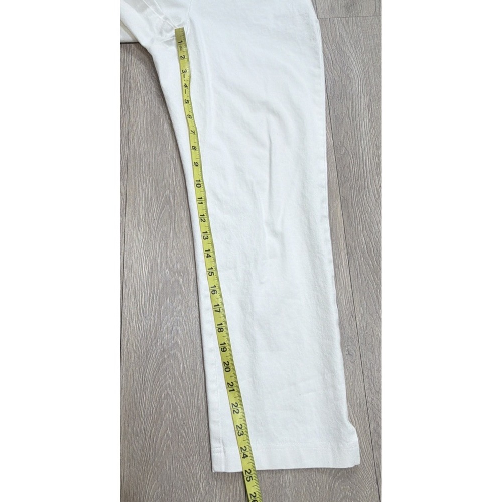 EILEEN FISHER Organic Cotton Ankle Pants In White Petite PP Modern Minimalist - Picture 9 of 11